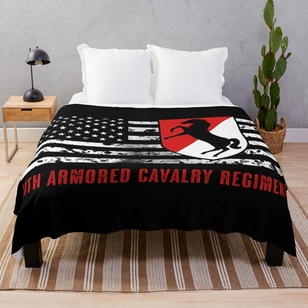 

11th Armored Cavalry Regiment Throw Blanket Luxury Thicken Blanket Blankets For Sofa Sofa Quilt