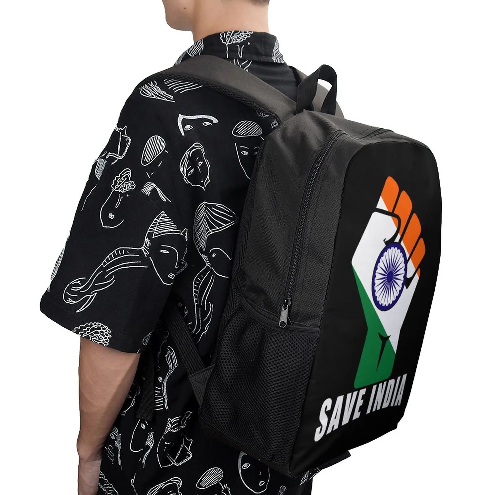 Сэкономьте Индию 3 в 1 Набор 17-дюймовый рюкзак сумка для ланча ручек прочная