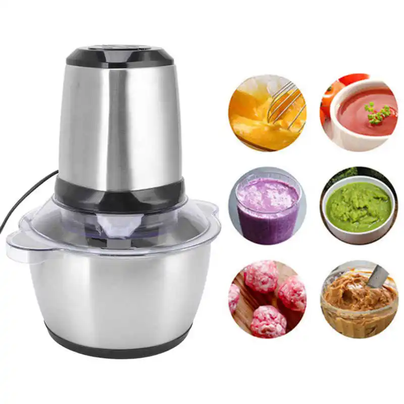 

Электрическая мясорубка, 350 Вт, 2 л, два уровня торможения, функция легкой очистки, измельчитель мяса из нержавеющей стали, мясорубка