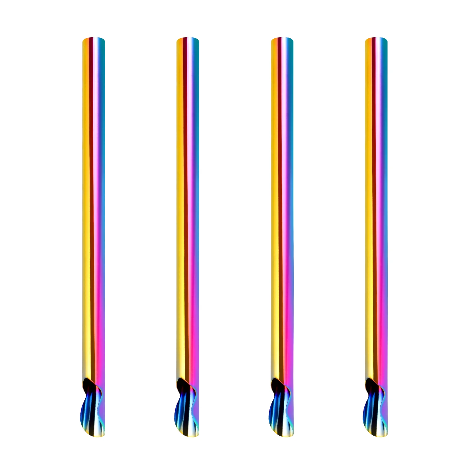 

Straws Metal Reusable Drinking Steel Stainless Straw Tea Bubble Smoothie Colored Cocktail Straight Short Rainbow Cleaner Tumbler