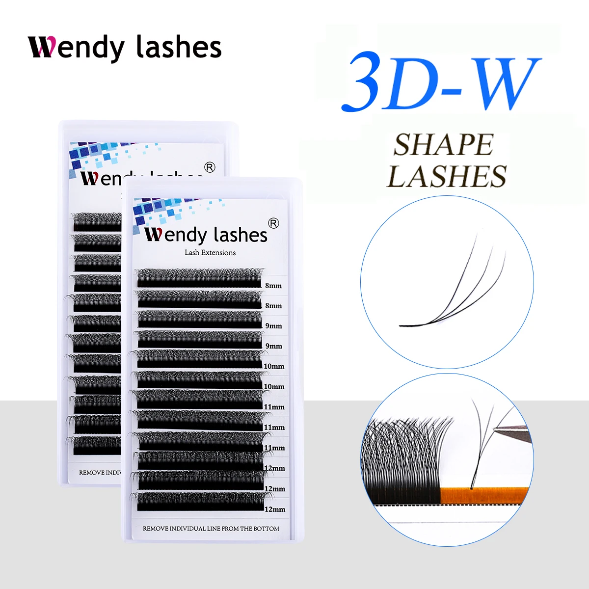 W Shape Lashes Extension 3D Premade Volume Fan Fake Eyelashes Makeup Supplies Wendy High Quality Natural Look Lash Extensions