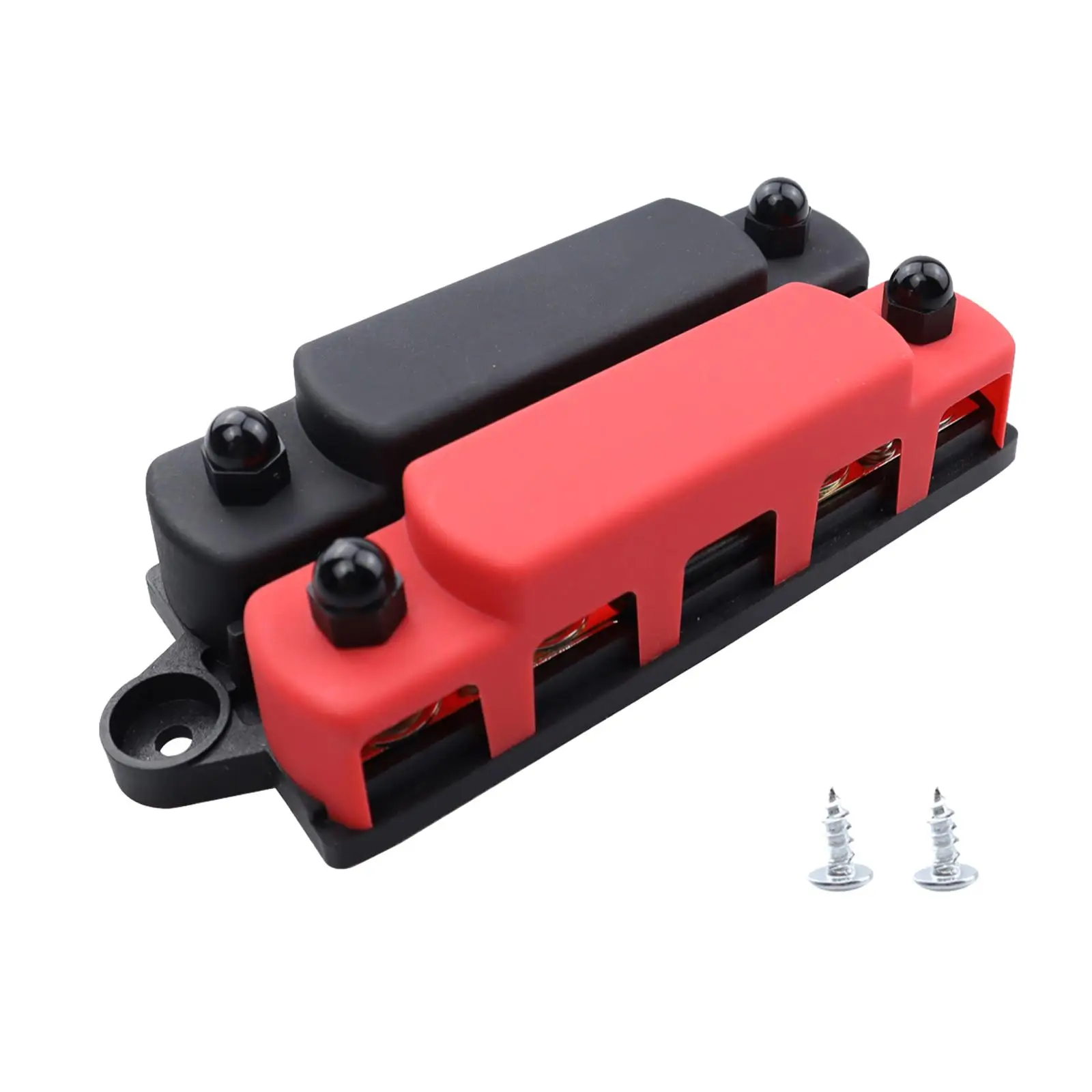 

4 Post Power Distribution Block Bus Bar 300A Screws Battery Block for Boat 48V for Yachts RV Marine Boat Trailer Durable