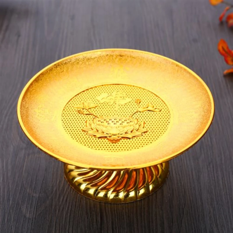 

Fruit Plate New Buddhism and Buddhist Items Tribute Plate Tray Plate Bodhisattva Guan Gong God of Worship Supplies