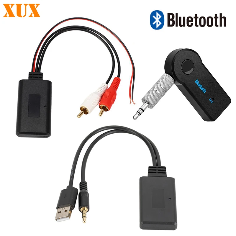 

Car Wireless Bluetooth Receiver 3.5mm Jack AUX USB Module Kit Adapter 2RCA HIFI Sound Music Audio Receiver For Smartphones