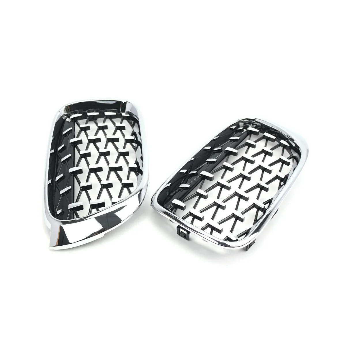 Хромированная Серебряная Бриллиантовая решетка радиатора в стиле метеорита