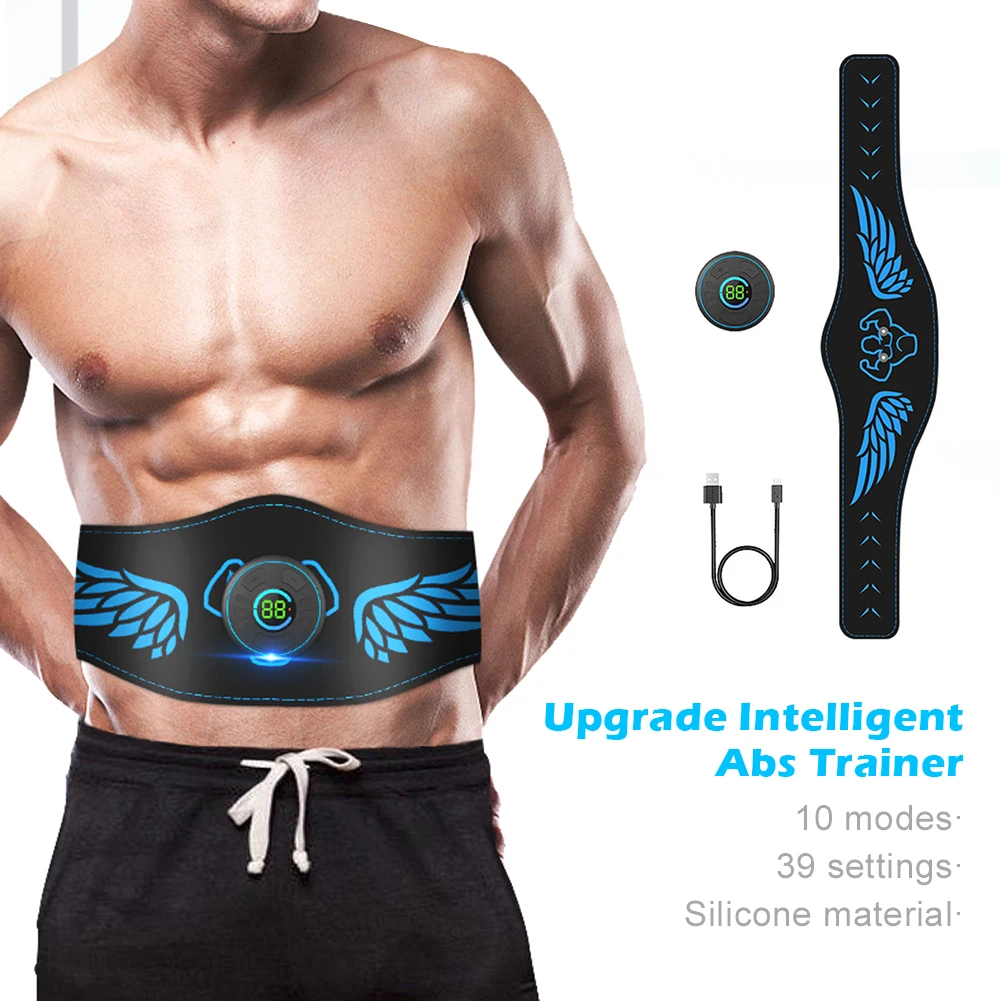 

EMS Abs Abdonimal Trainer for Men Women Abs Muscle Stimulator Belly Waist Trainer Belt Weight Loss Body Shaping Home Fitness