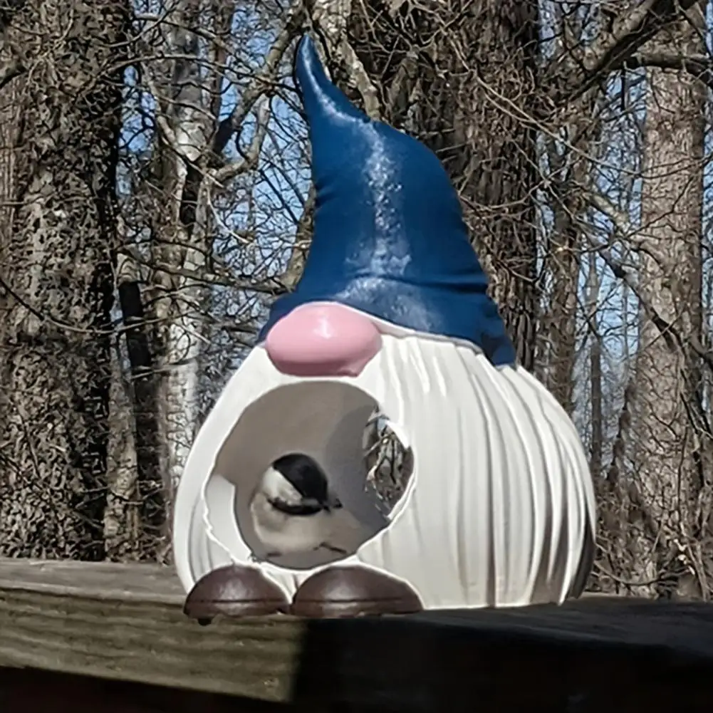 

Practical Bird Feeder Convenient Creative Long Lasting Garden Gnome Bird Hanging Feeder Wild Bird Feeder Decoration