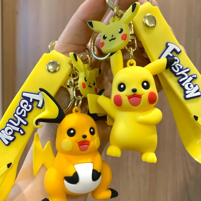 

Pokemon Pikachu Keychain Series Female Cute Trendy Cartoon Doll Car Key Chain Package Pendant