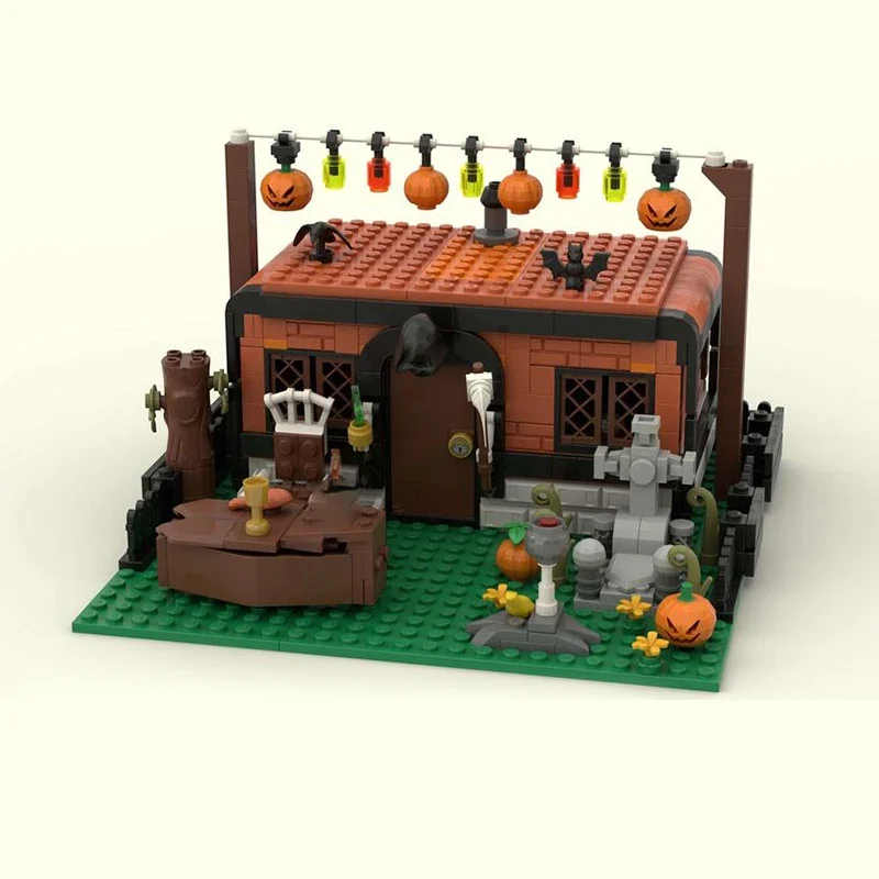 Конструктор Moc модель уличного вида Хэллоуин кемпинг технические кирпичи сборка