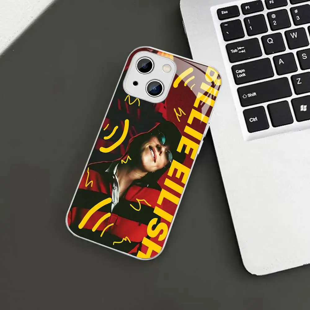 Фото Защитное стекло Pop B-Billies Singer E-EilishS для iPhone 14 13 12 11 Pro Mini XS MAX 14Plus X XS XR №4