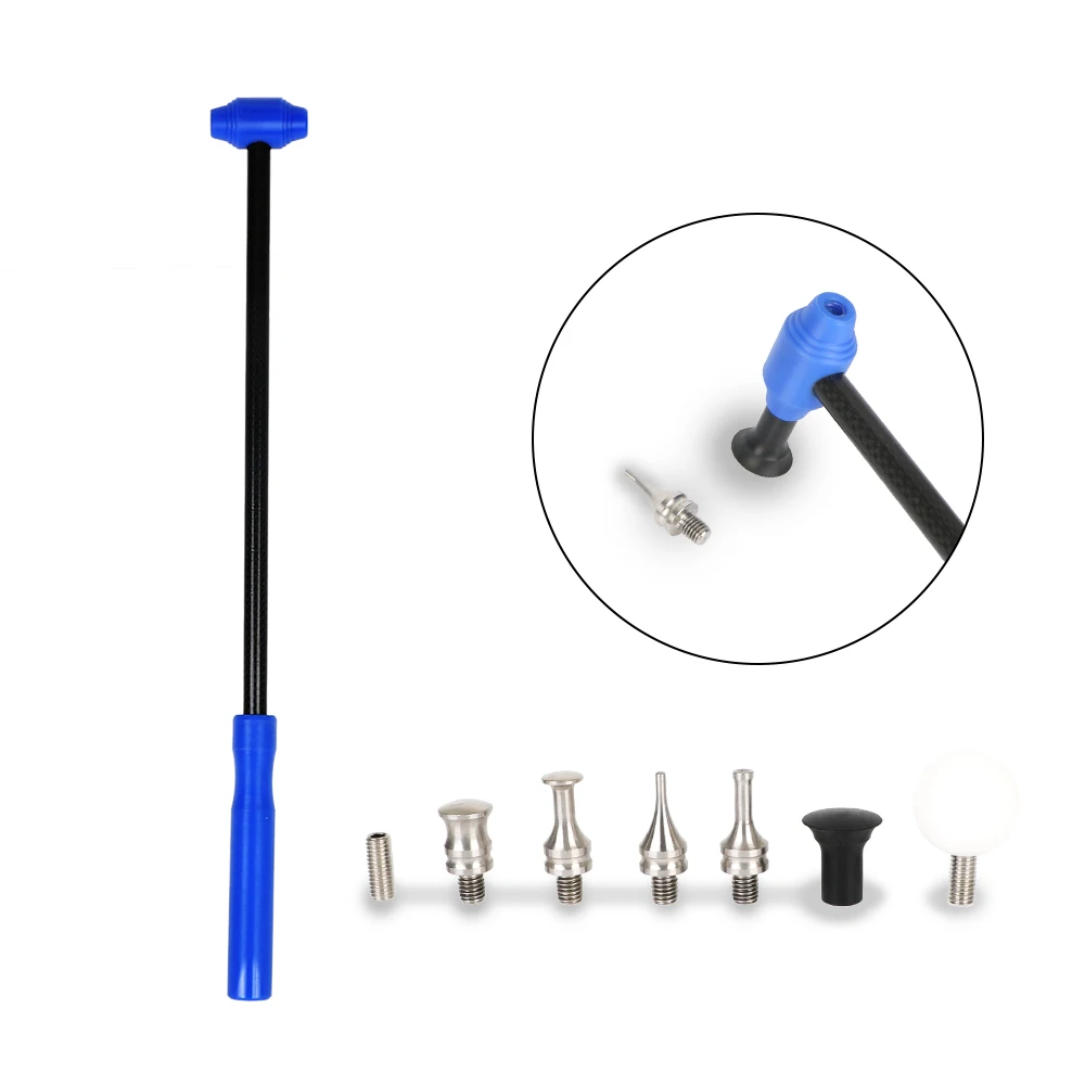 

Portable Auto Body Repair Kit Titanium Alloy Tapper Hammer with Carbon Fiber Handle M8 Screw Car Dent Repair Tool