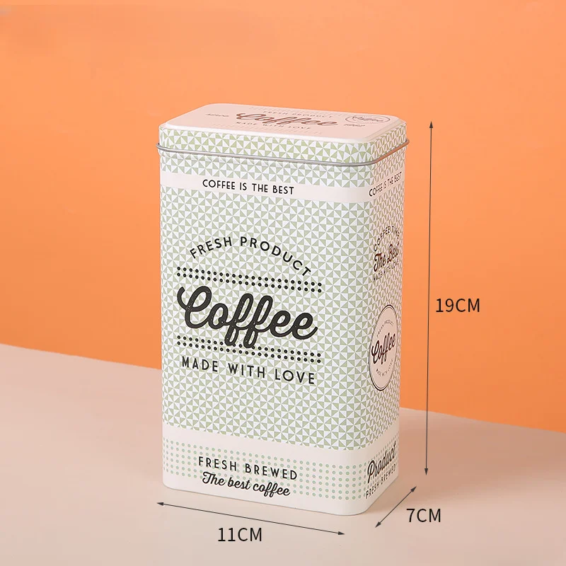 

Coffee Bean Airtight Cans Outdoor Camping Tin Box Food-grade Packaging Storage Fresh Breathing Iron Cans