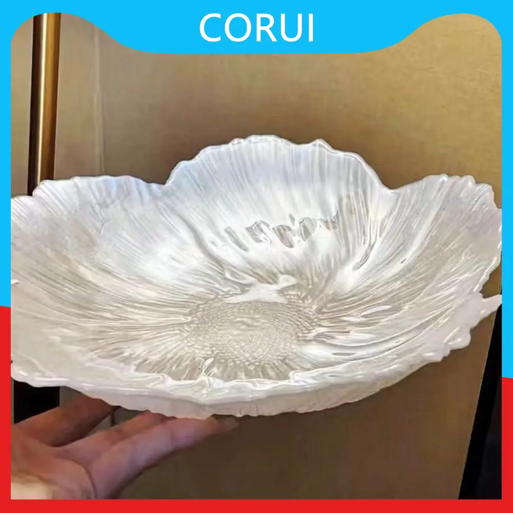 

Modern Nordic Style A Wash That Is Net Beautiful Shape Crystal Glass Simple And Light Luxury Pearlescent Flower Shape Household