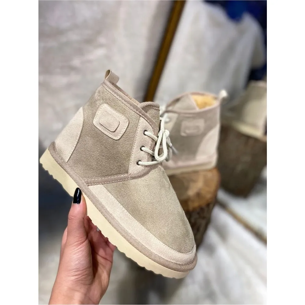 

Dorlie Women Cream Short Laced Boots