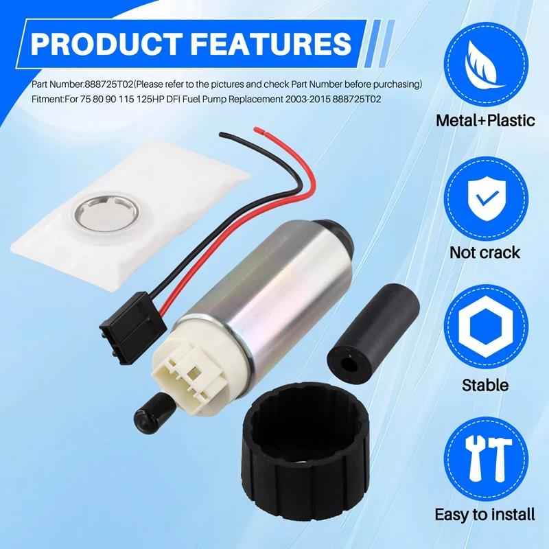 Топливный насос для Optimax 75 80 90 115 125HP DFI Замена топливного насоса 2003-2015 888725 Т02