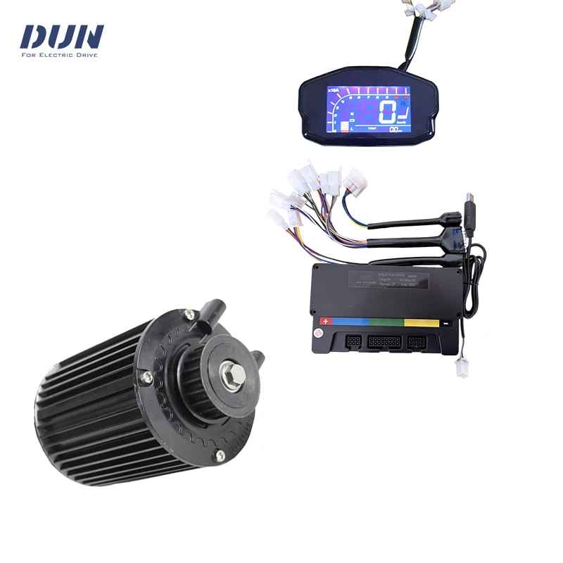 Фото Двигатель QS90 48V-84V 1000W 55KPH BLDC с центральным приводом, контроллером EM50s и дисплеем спидометра DKD №1