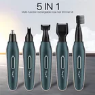5 в 1 мужской триммер для волос в носу ушах, машинка для стрижки ушей, лица, бровей, носу, триммер для удаления волос, бритва для бровей, устройство для ухода