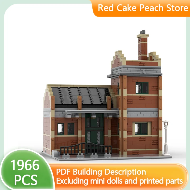 Модель средневековой улицы MOC строительные блоки город старая фабрика модульные