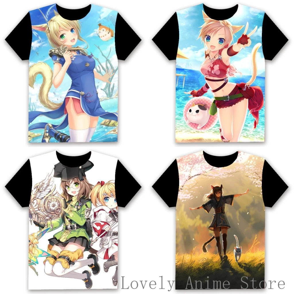 

Повседневная Базовая футболка с коротким рукавом для косплея аниме Gmae Фэнтези финальная Фэнтези, 3D футболка для женщин и мужчин, летняя пов...