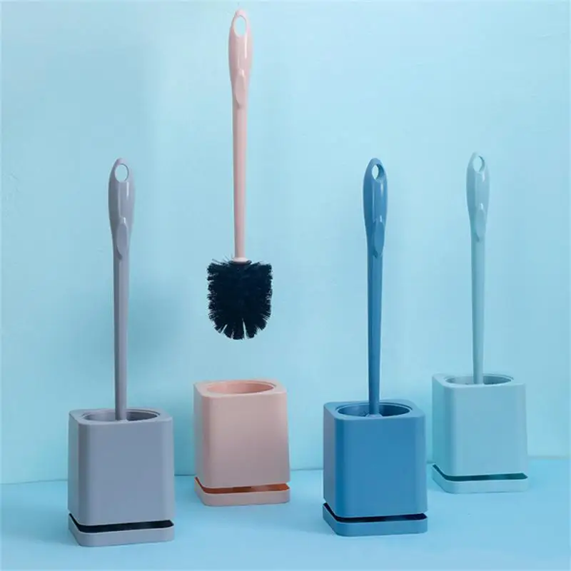 

Household Cleaning Kit Long-handle Cleaning Brush Plastic With Base Toilet Bowl Brush Cleaning Brush Toilet Brush Hole-free