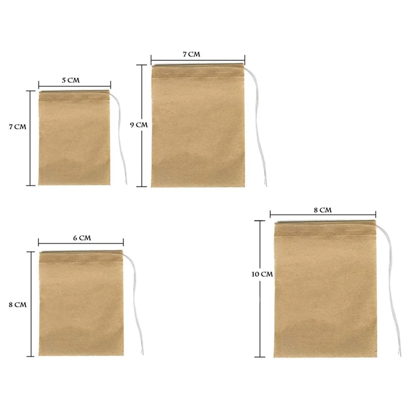 600 шт. одноразовые чайные фильтр-пакетики натуральный материал шнурок чайный