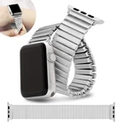Ремешок из нержавеющей стали для Iwatch 38 мм 40 мм 44 мм 42 мм, эластичный браслет для женских часов Apple Watch Series 6 5 4 3 Se 7 41 мм 45 мм