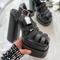 2022 women sandals sexy high heels buckle ankle strap ladies shoes thick heels platform fashion summer female pumps new sandals