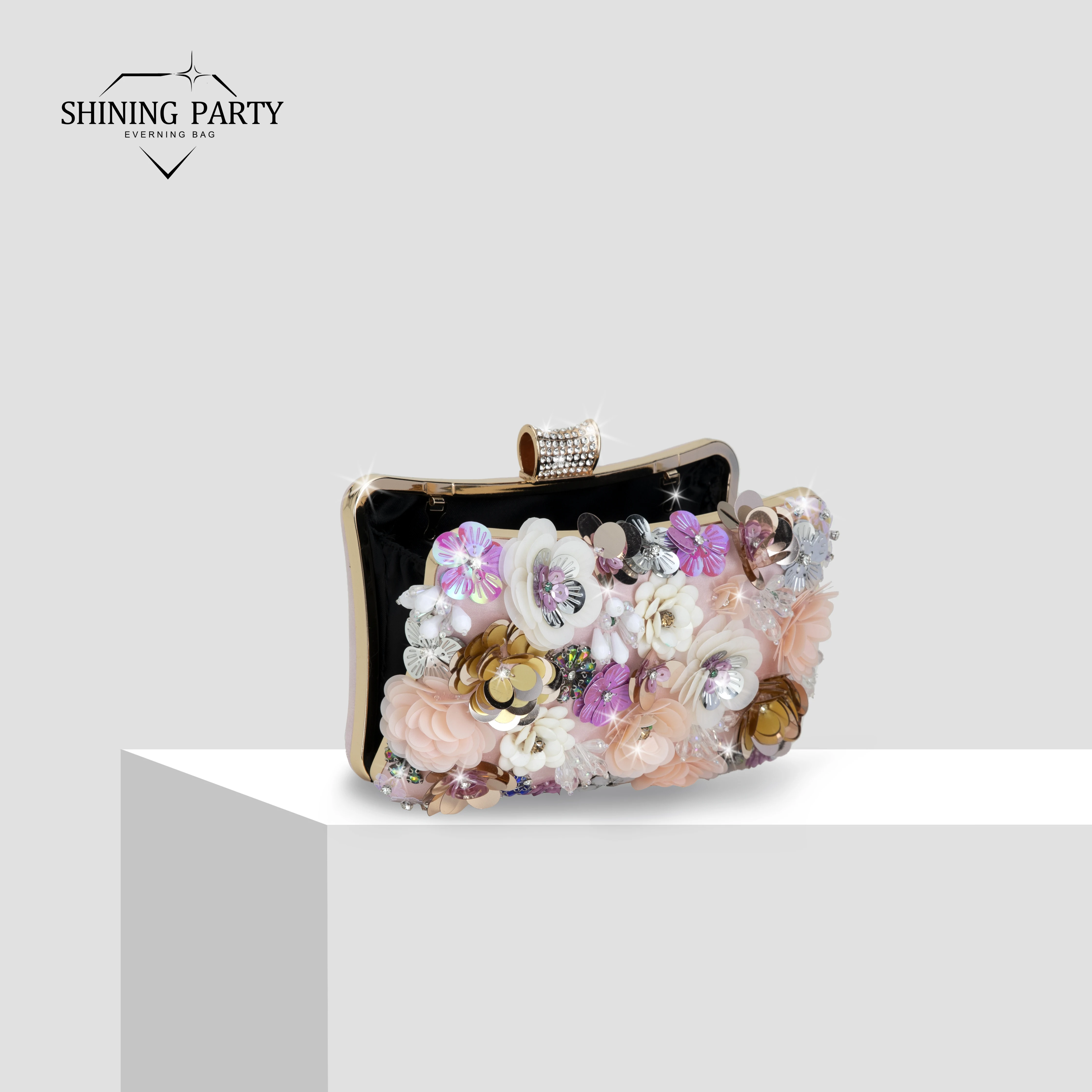 Элегантный Клатч С Цветочным Принтом Модная Вечерняя Сумка