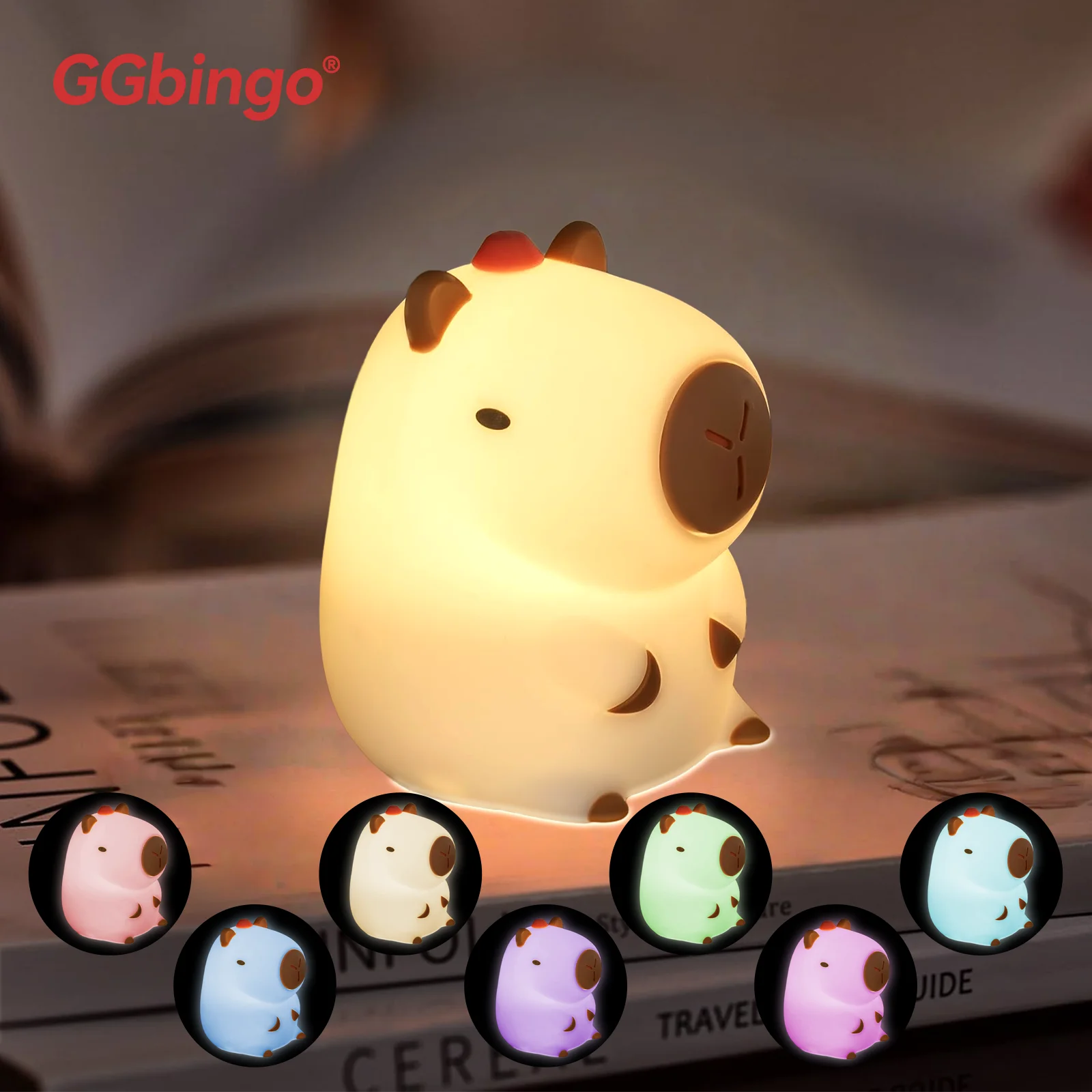 

GGbingo Сенсорный ночник-капибара для детской комнаты