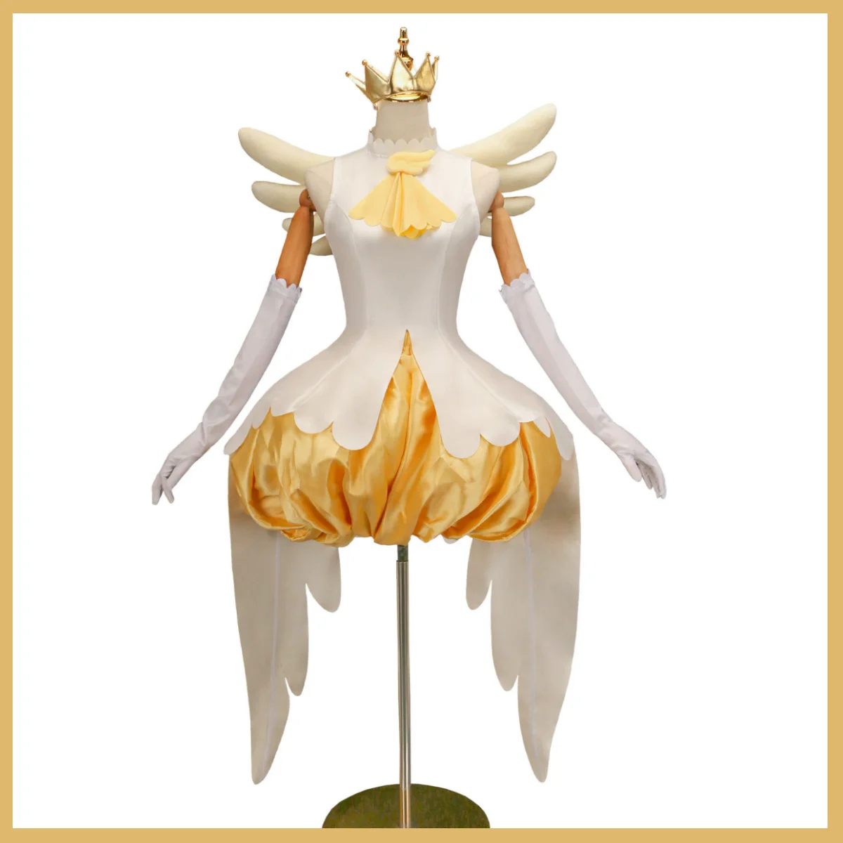Фото Аниме Cardcaptor Sakura Kinomoto Sakura Косплей Костюм Желтая Юбка Лолиты Боевая Униформа Крыло Парик Женщина Kawaii Костюм на Хэллоуин №5
