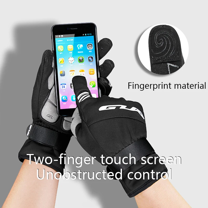GUB S089 Велосипедные перчатки с полным пальцем Ветрозащитные теплые сенсорным
