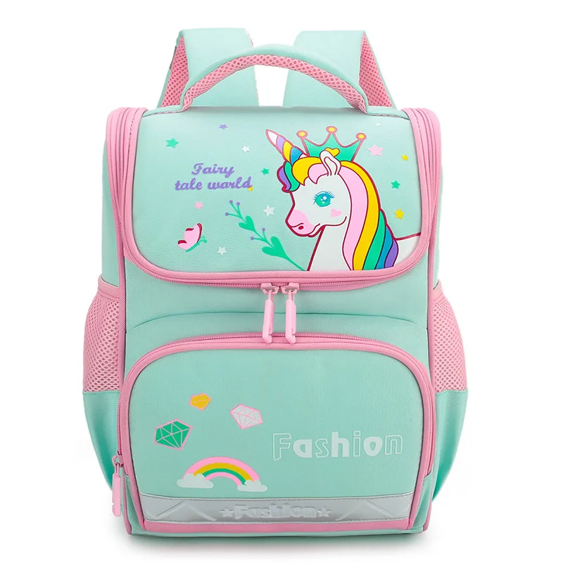 Primary School Students Lovely Large Capacity Unicorn Backpacks Cartoon Children Dinosaur Light Student School Bags for Girl Boy