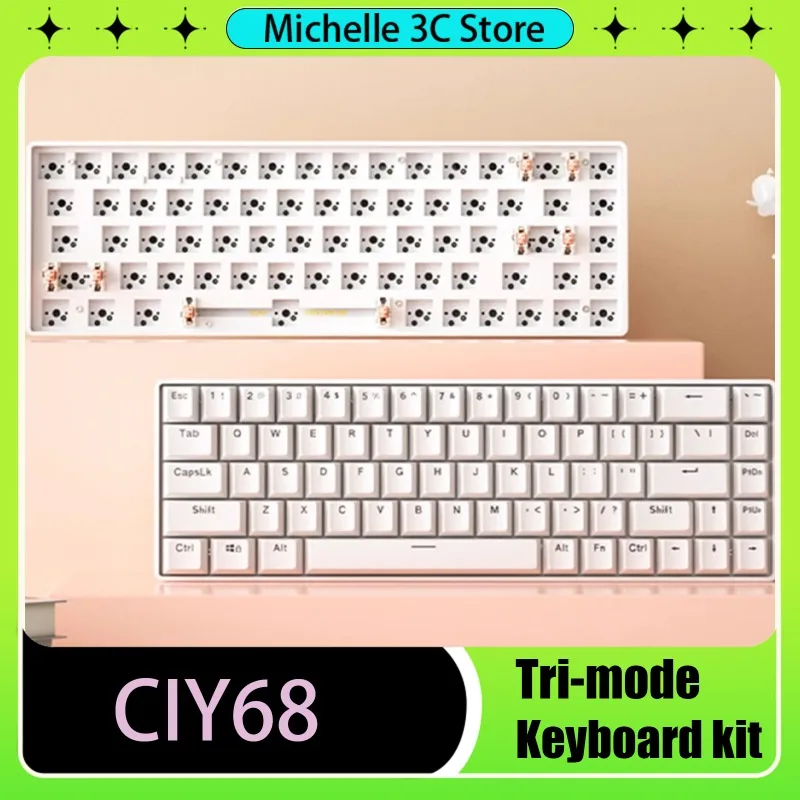Комплект механической клавиатуры CIY68 клавиатура с тремя режимами Bluetooth 5 0