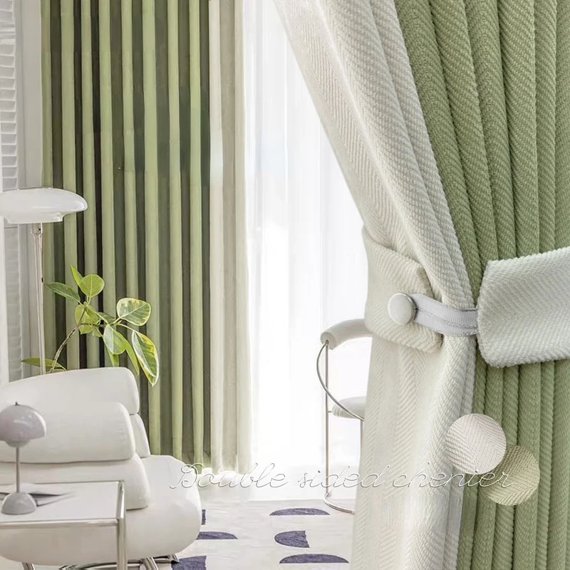 

French retro lace gauze curtain bedroom balcony bay window white gauze partition wave lace Korean pastoral curtain05