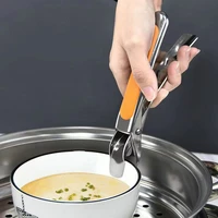 bowl clip retriever tongs silicone handle kitchen tool air fryer camping tool non slip pot pan gripper clip hot dish plate