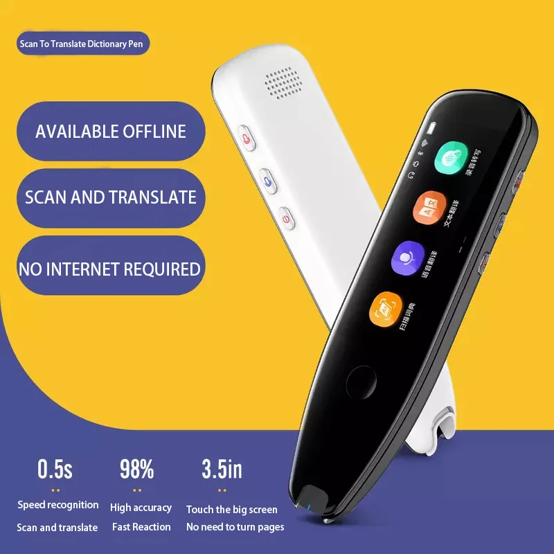 

Xiaomi Multifunction Intelligent Voice Translator Offline 112 Language Simultaneous Translation Pen Artifact Voice Travel