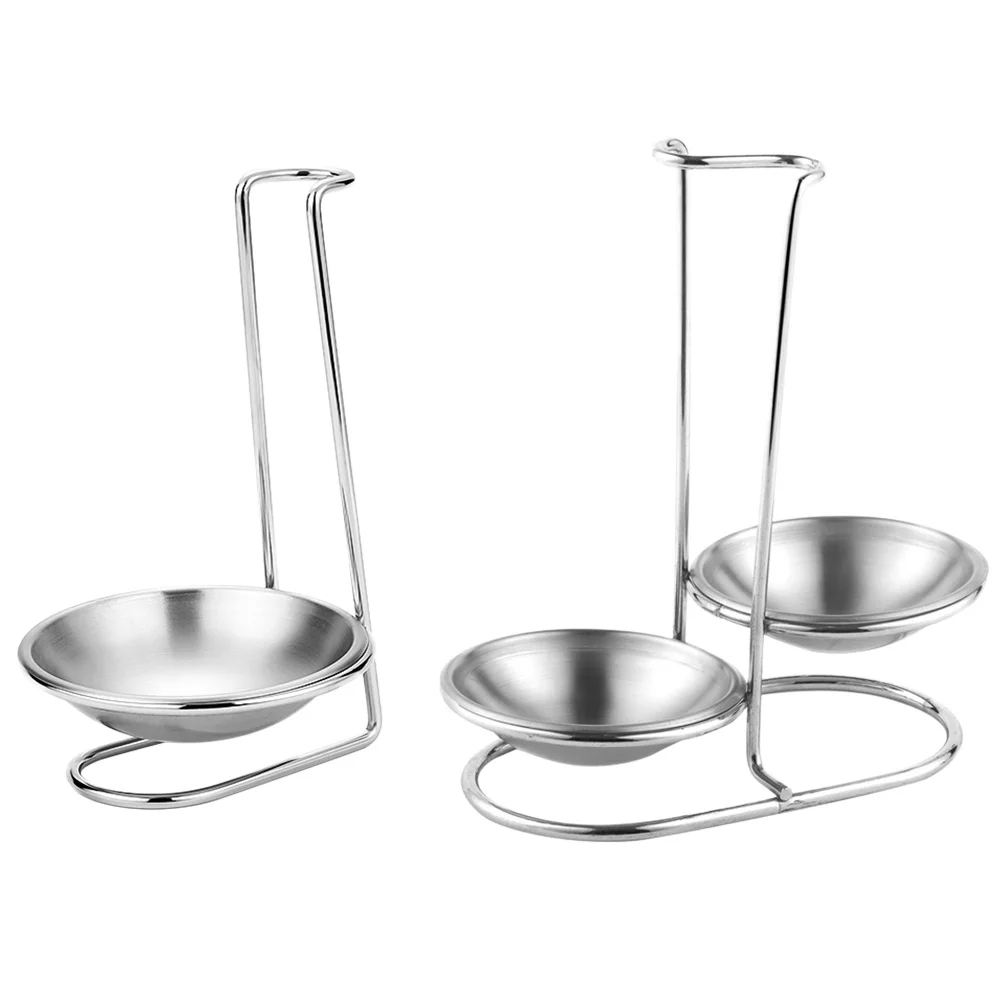 

Spoon Rest Holder Ladle Rack Stand Standing Kitchen Upright Double Utensil Halter Holders Lid Löffelhalter Kochlöffelhalter