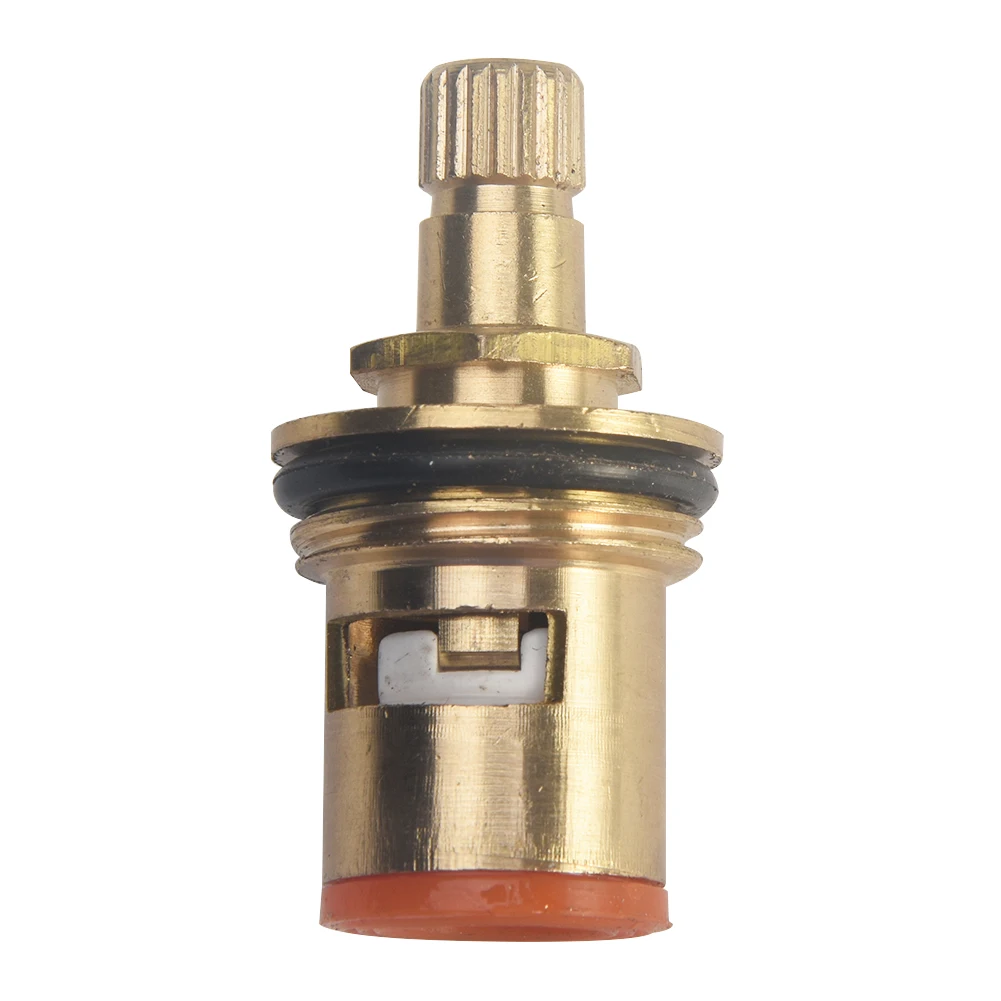 

1/2 Inch Turn Brass Hot Cold Disc Faucet Tap Temperature Control Valve Replacement Ceramic