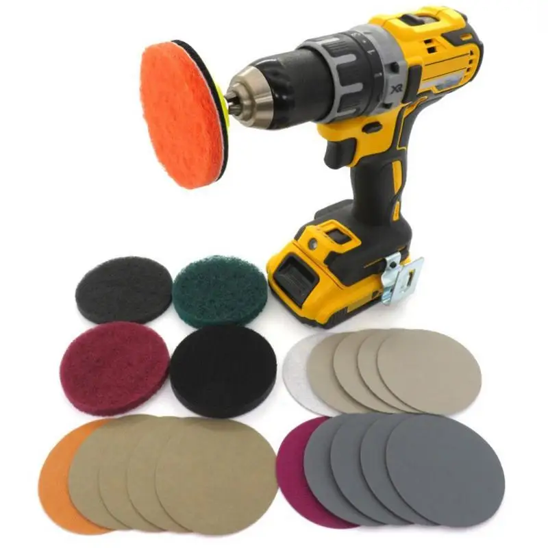 

21Pcs 3 Inch Car Headlight Repair Pad Headlight Polishing Discs Car Headlight Care Sanding Grinder With Soft Foam Buffering Pad