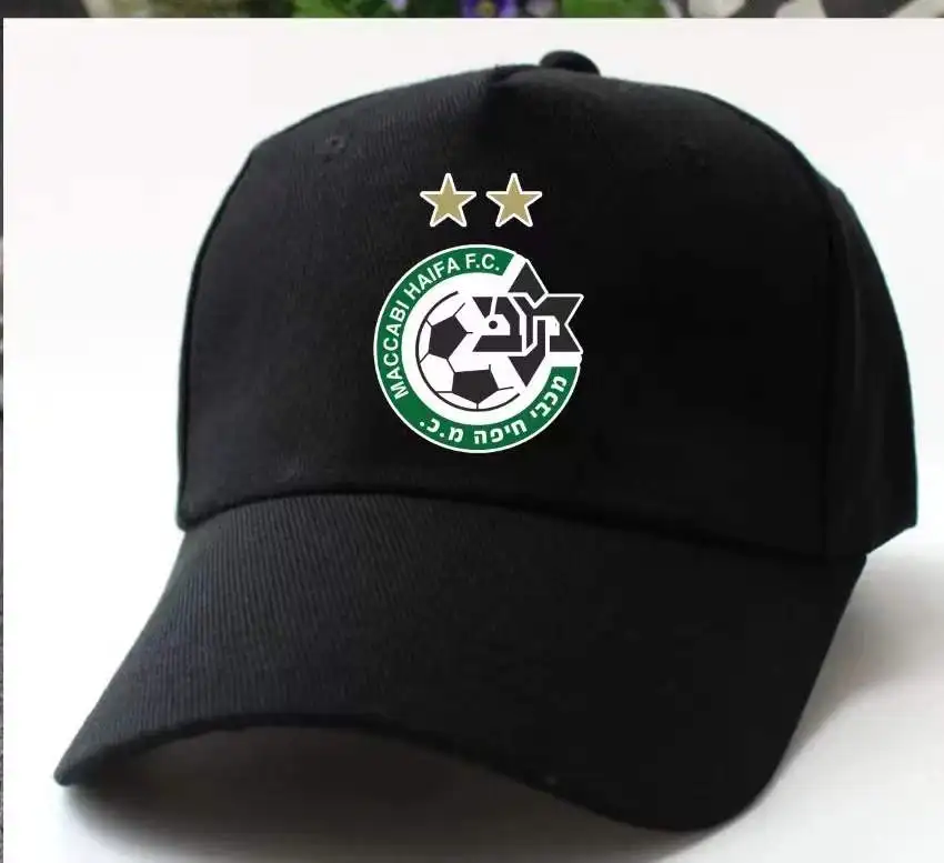 

high quality Sun Hat Men's footbal Cap Black Breathable Hat Fishing Sun-Proof Israel Maccabi Haifa home Away footbal Cap