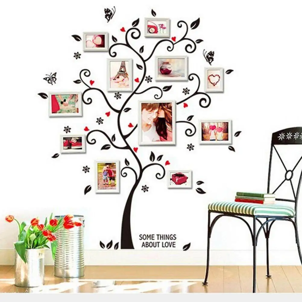 

Valentine's Day Love Tree Glass Window Decoration Removable Wall Sticker for Living Room Bedroom