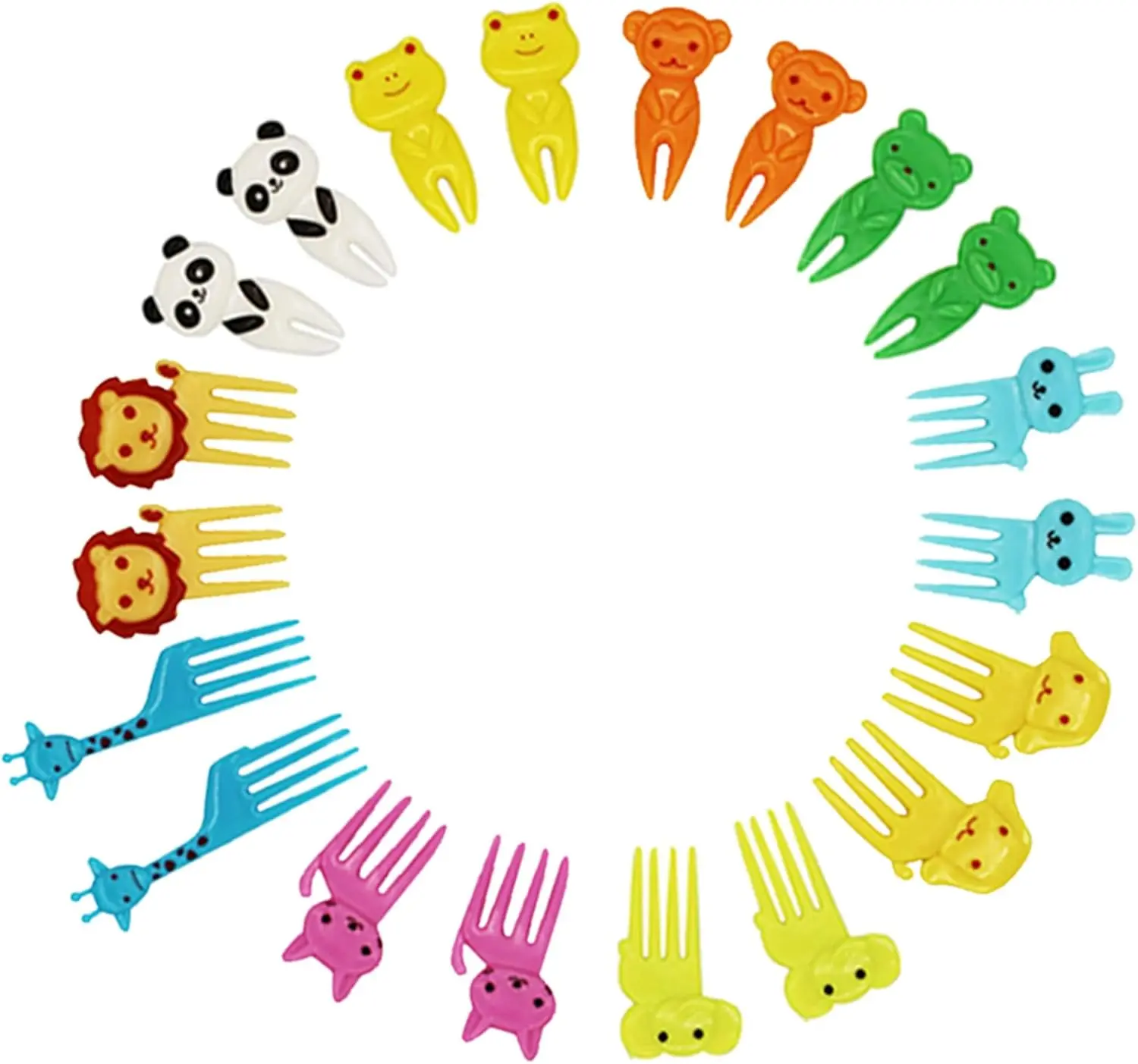 Пластиковые вилки для фруктов с животными