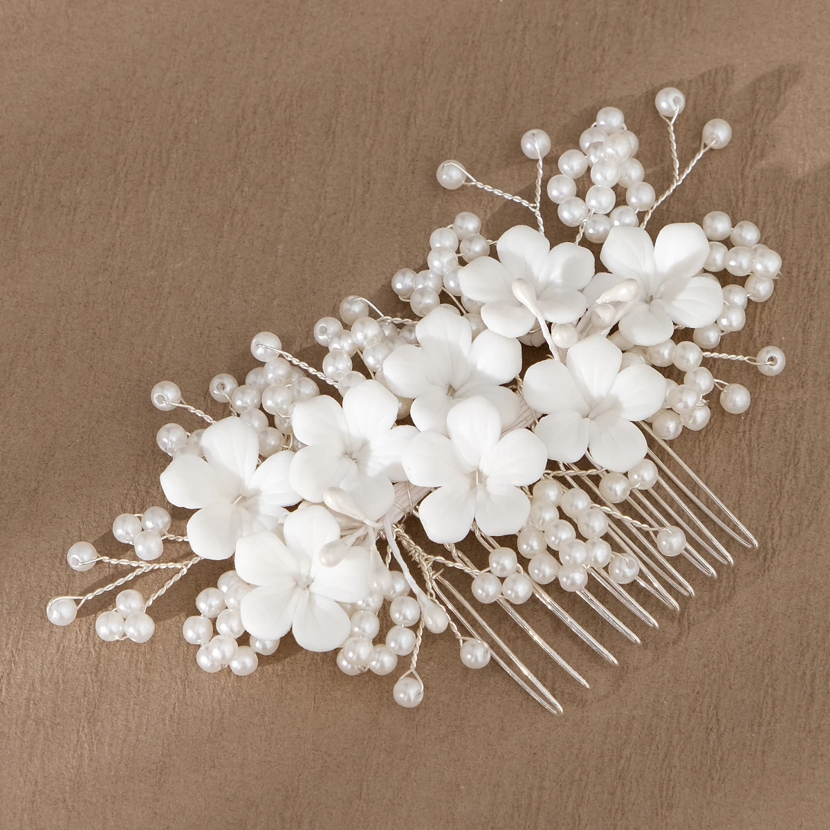 

Miallo Trendy Classic Handmake Fashion Luxury Flower Rhinestone Hair Combs Party Accessories Jewelry Girls Wedding Elegant Pearl