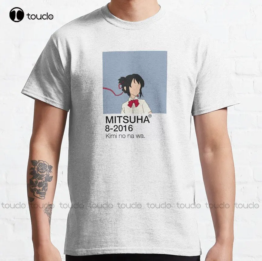 

Mitsuha Miyamizu-Ваше имя | Kimi No Na Wa. Классическая футболка на заказ, Подростковая унисекс цифровая печать, фотоподарок