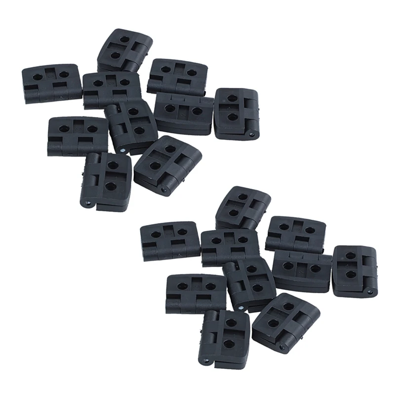 

100Pcs Reinforced Black Plastic Door Hinges 40Mm X 30Mm