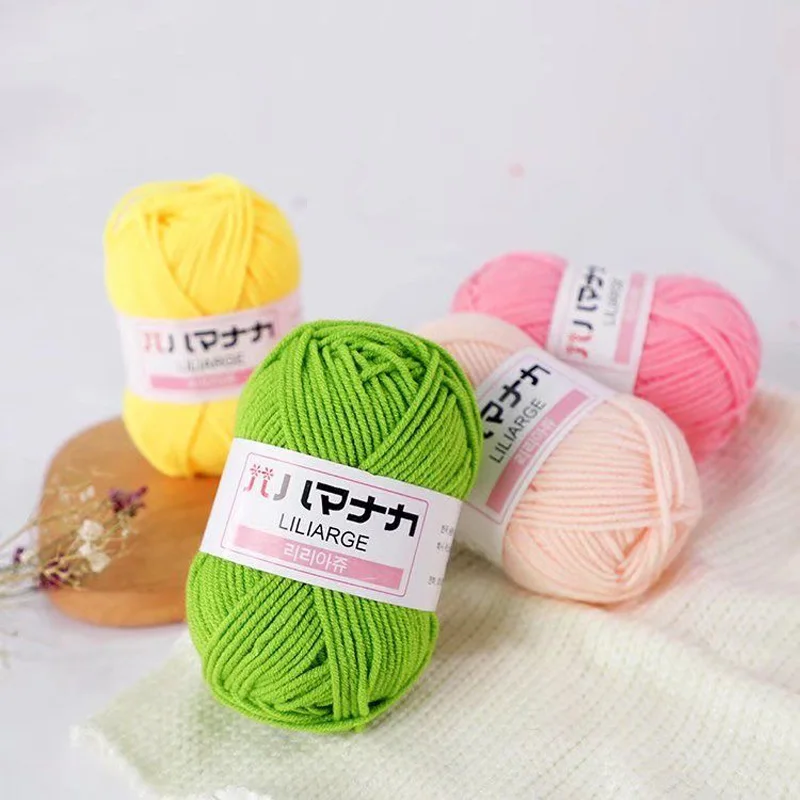 

10PCS Milk Sweet Soft Cotton Baby Knitting Wool Yarn 25g Thick Yarn Fiber Velvet Yarn Hand Knitting Wool Crochet Yarn for DIY