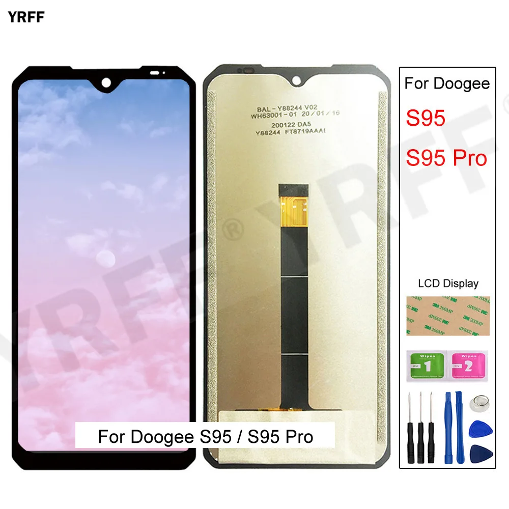 

LCD Screens For Doogee S95 Pro LCD Display+Original Touch Screen Digitizer Assembly For Doogee S95 Panel Replacement+Free Tool