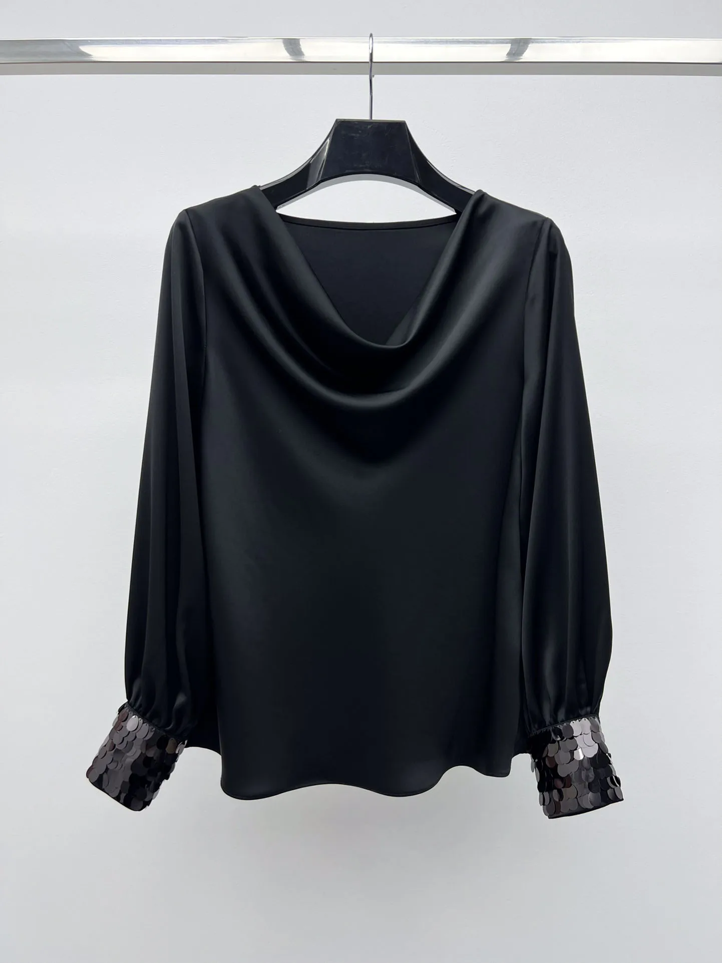 Высококачественная новая женская одежда на лето и осень 2024 удобный топ из шелка с