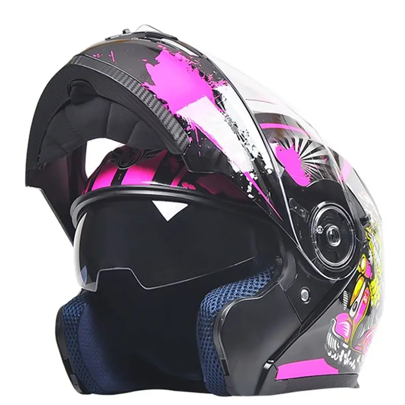 

Motorcycle Accessriose Racing Double Mirror Film Head Helmet Outdoor Men And Women Riding Uncovering Helmet Dot Standard Helmet