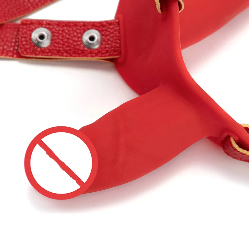 Эротический реалистичный страпон силиконовый фаллоимитатор упряжка трусики для